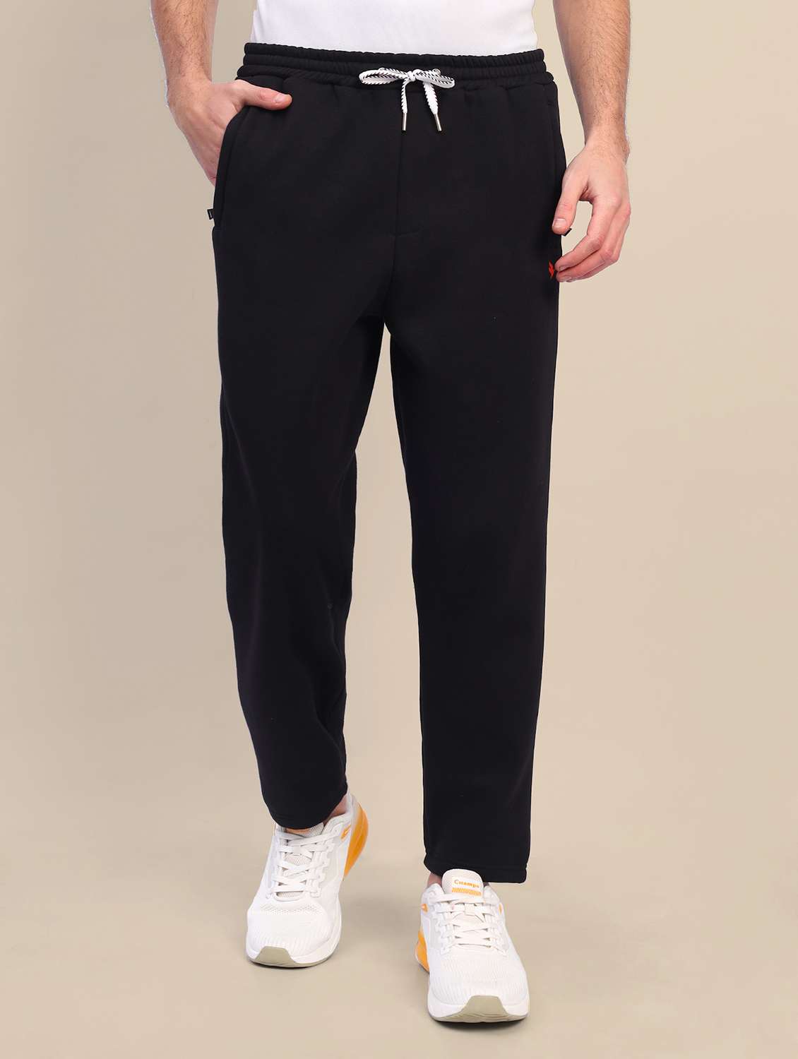 men solid full length track pants - 21636140 - Zoom Image - 0