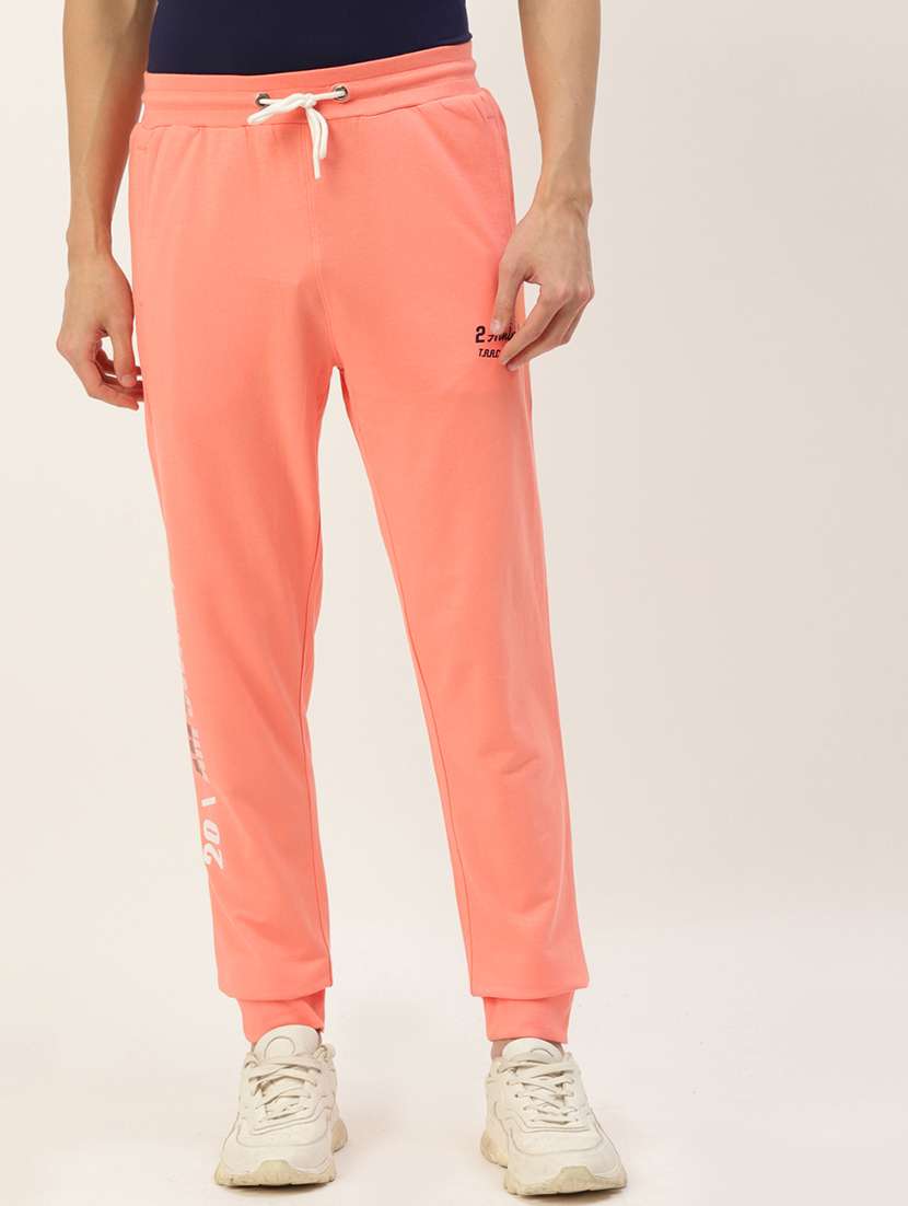 men solid mid rise jogger