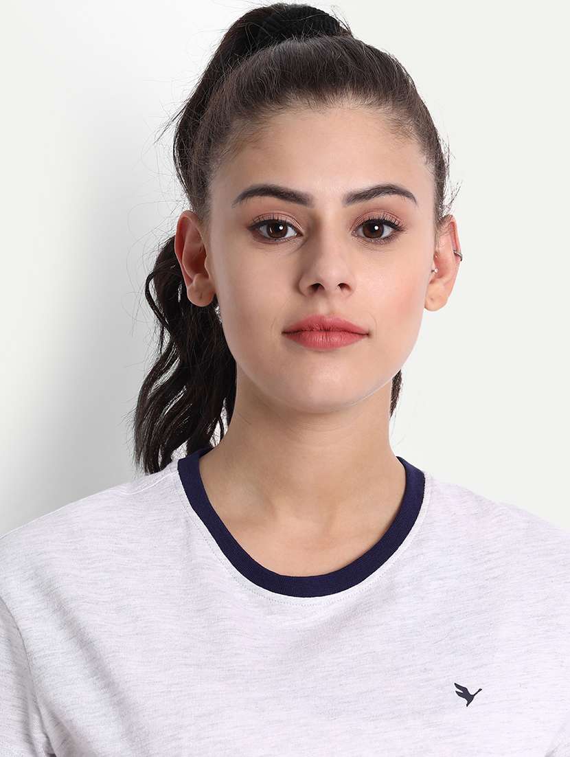 women solid round neck crop top - 21636150 -  Standard Image - 5