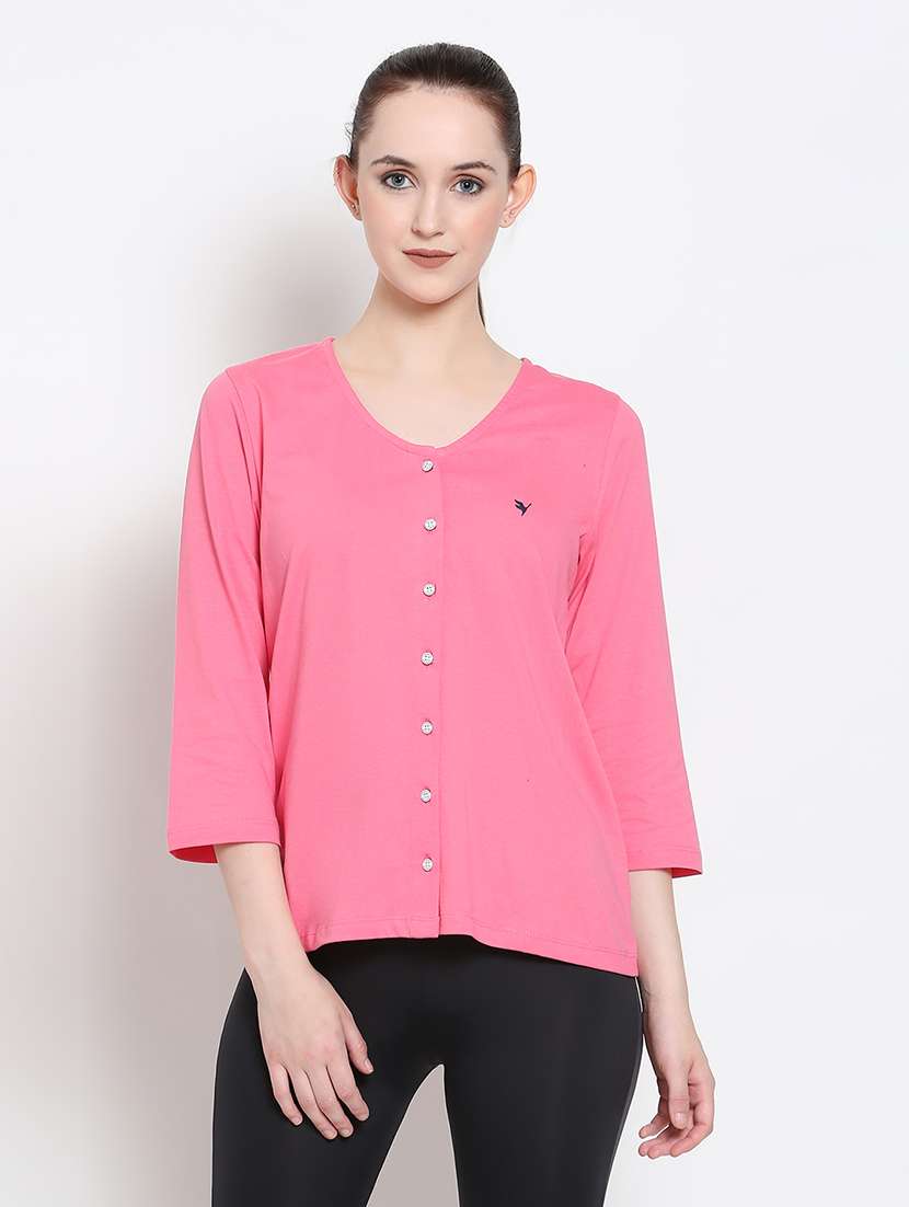 men v-neck solid regular top