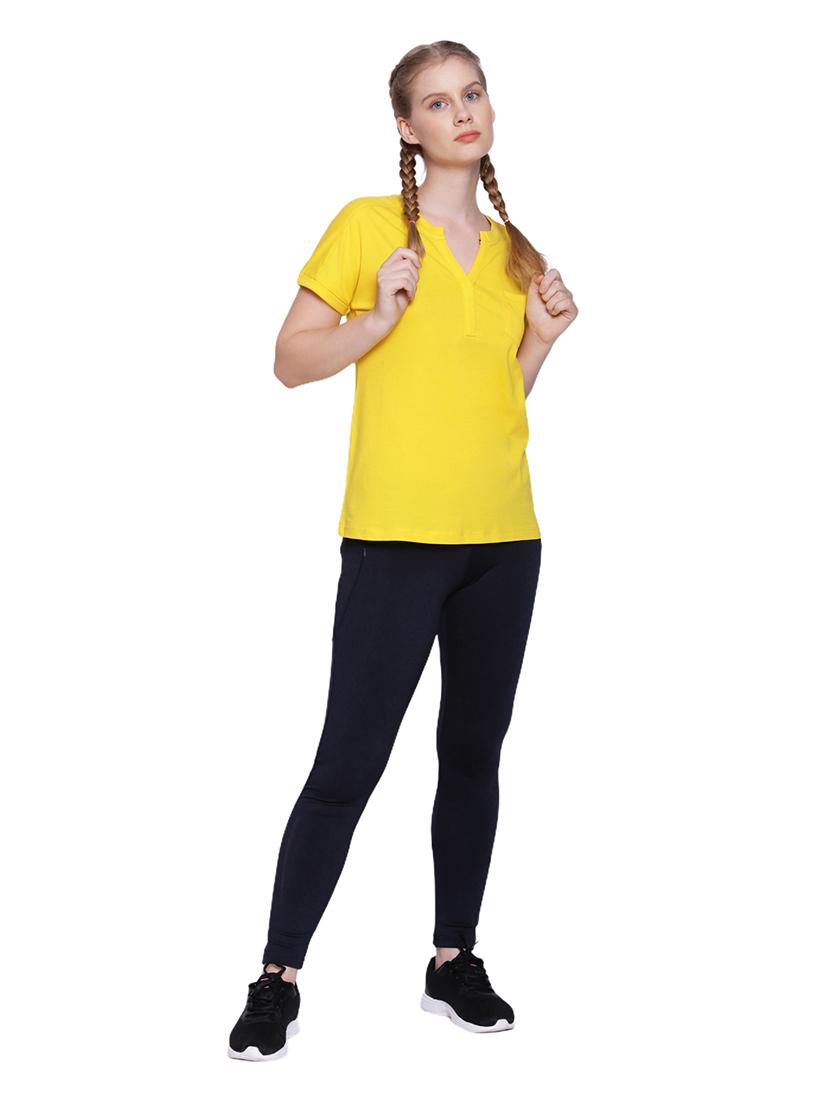 women solid short sleeves regular top - 21636169 - Standard Image - 5