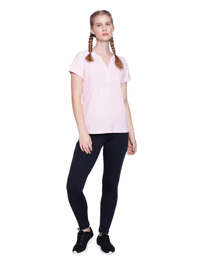women solid notch neck top - 21636171 - Standard Image - 5