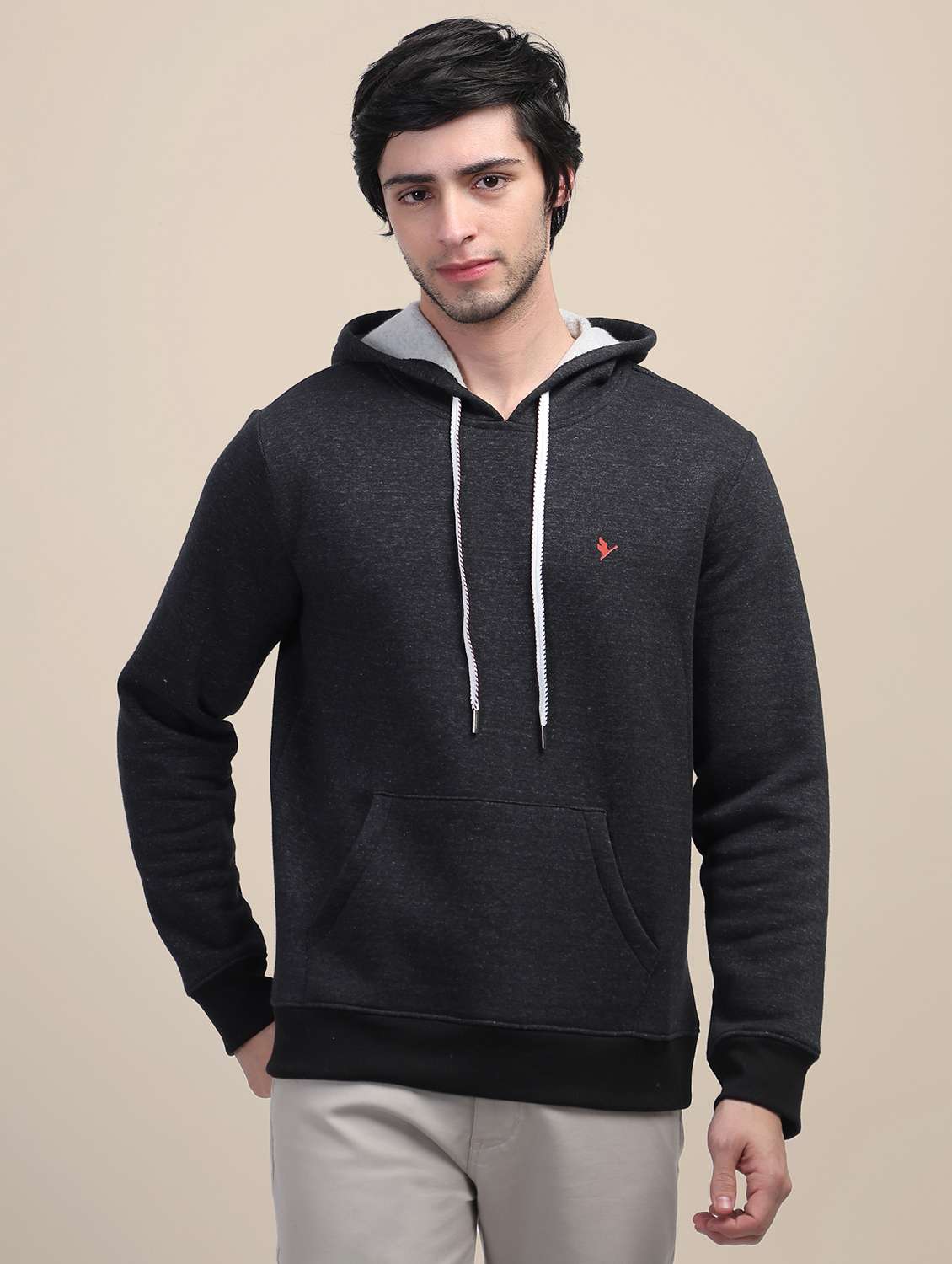 men solid long sleeve sweatshirt