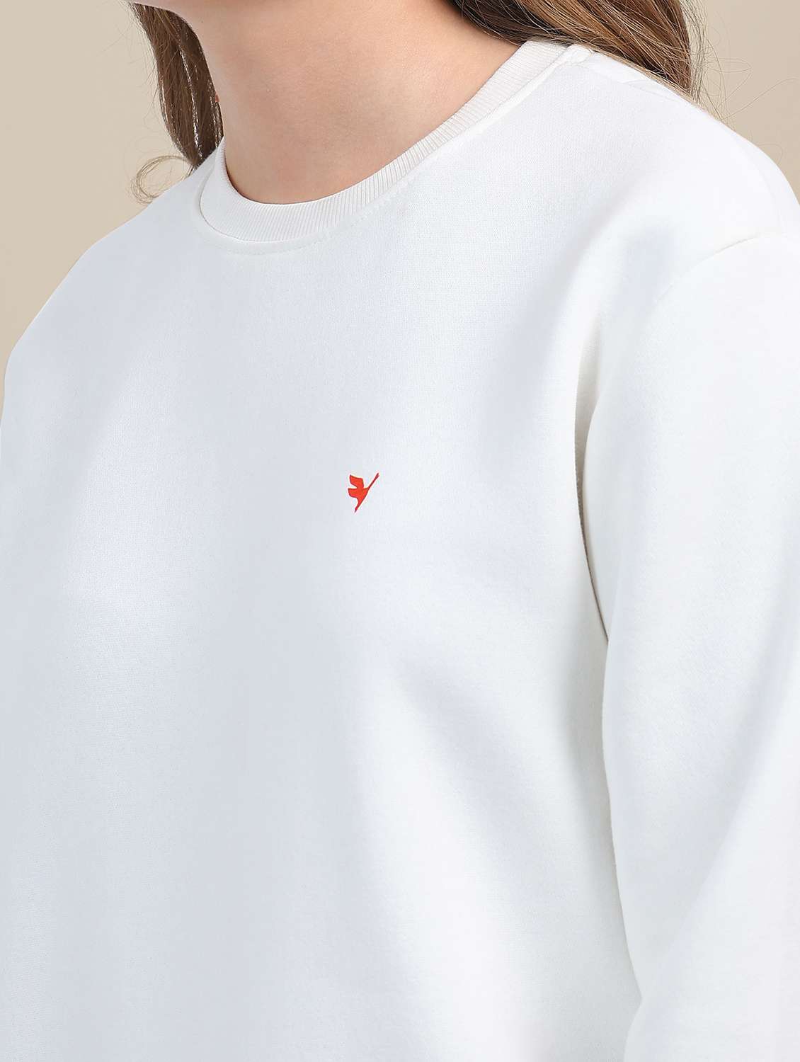 women solid crew neck sweatshirt - 21636195 -  Standard Image - 5