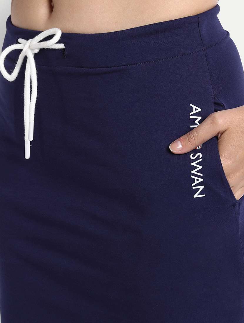 women mid rise solid straight skirt - 21636207 - Standard Image - 5
