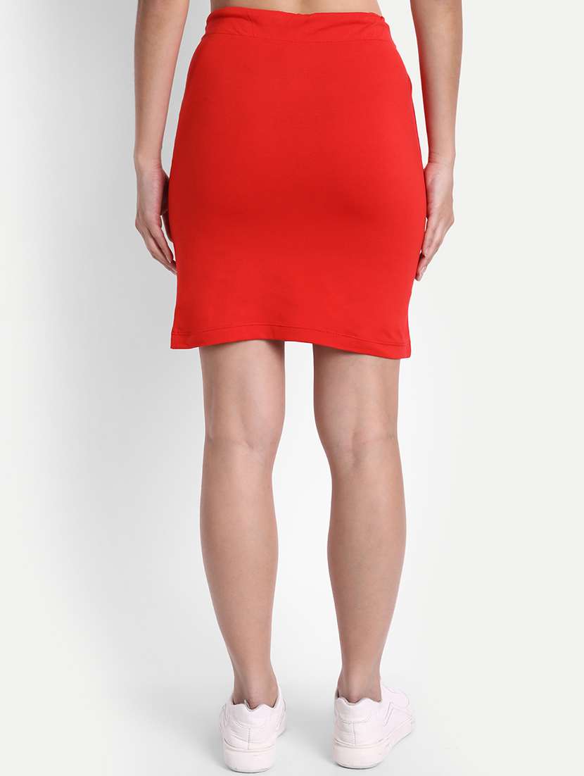 women high rise solid pencil skirt - 21636208 - Standard Image - 3