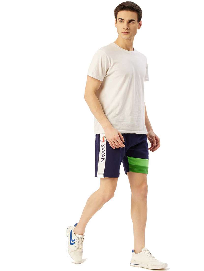 men color block mid rise shorts - 21636230 - Standard Image - 3