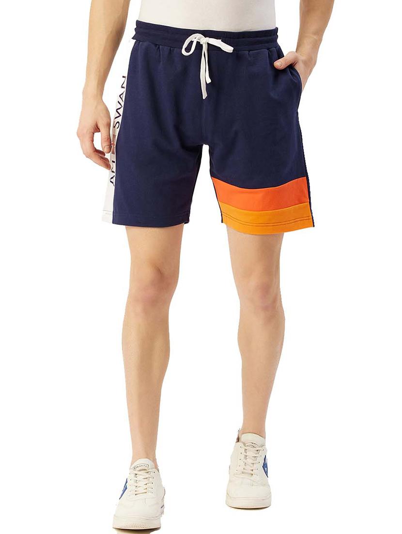 men color block mid rise shorts - 21636231 - Zoom Image - 0