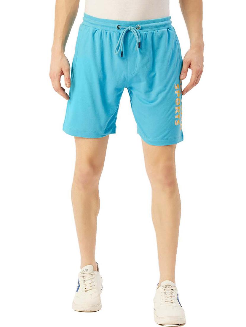 men mid rise placement print shorts