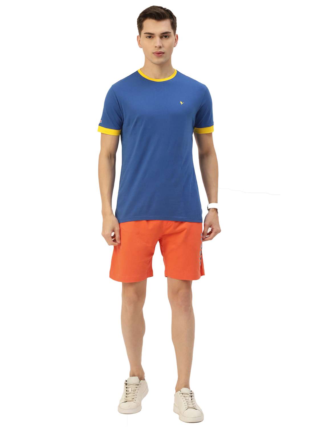 men mid rise placement print shorts - 21636237 -  Standard Image - 3