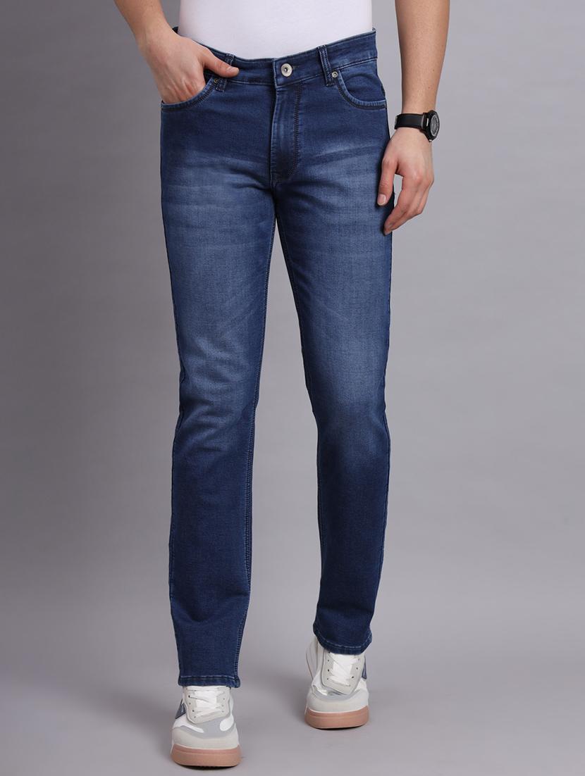 men plain mid rise denim jeans - 21636266 -  Zoom Image - 0