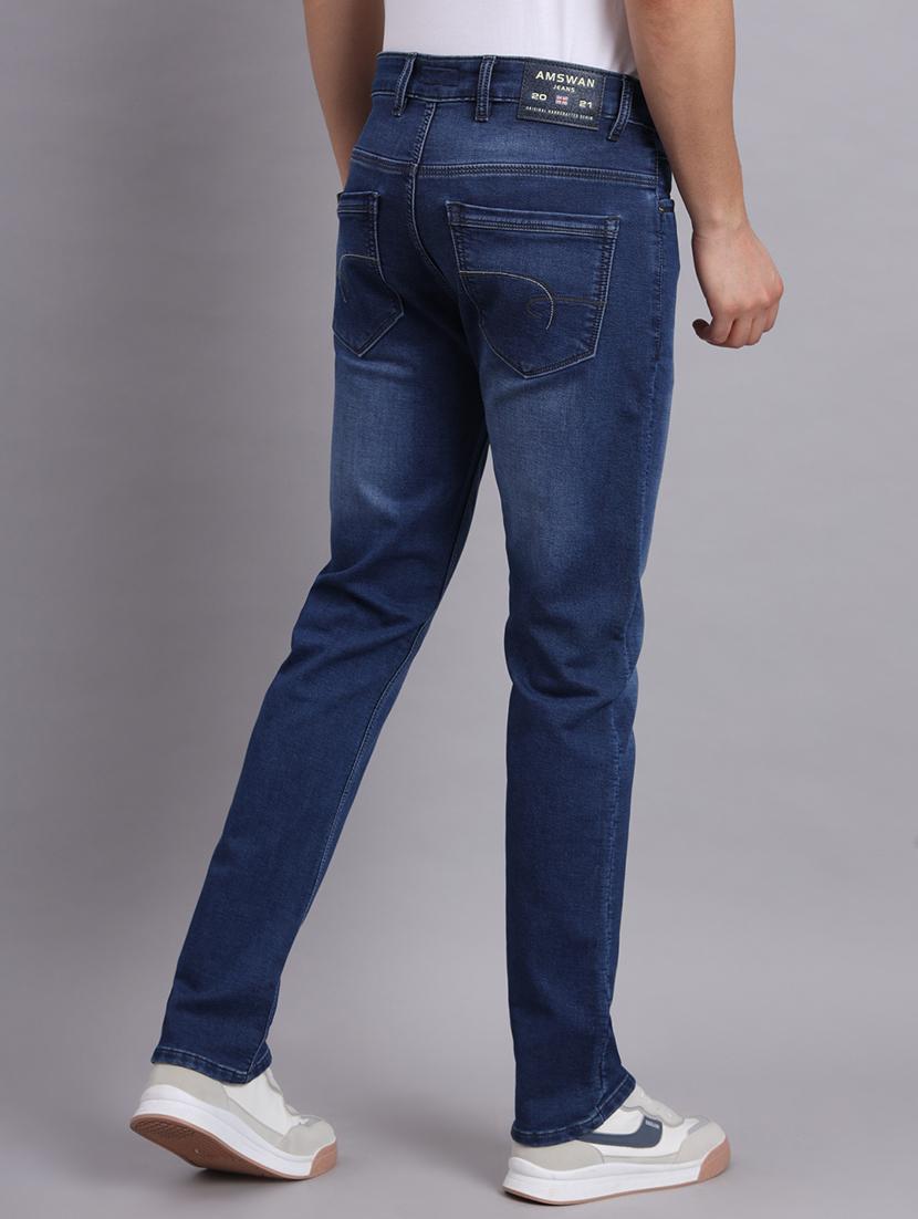 men plain mid rise denim jeans - 21636266 - Standard Image - 3