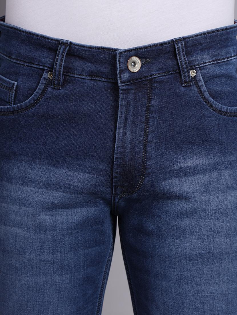 men plain mid rise denim jeans - 21636266 - Standard Image - 5
