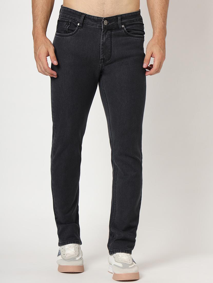 men plain mid rise denim jeans - 21636274 -  Zoom Image - 0