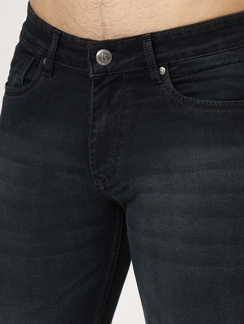 men plain mid rise denim jeans - 21636275 - Standard Image - 5