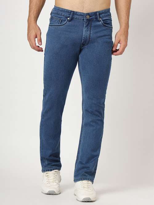 men denim full length plain jean - 21636276 -  Standard Image - 0