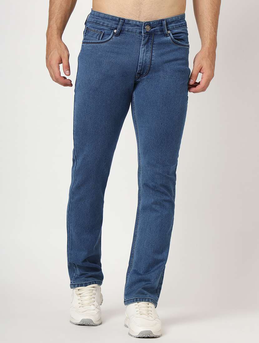 men denim full length plain jean