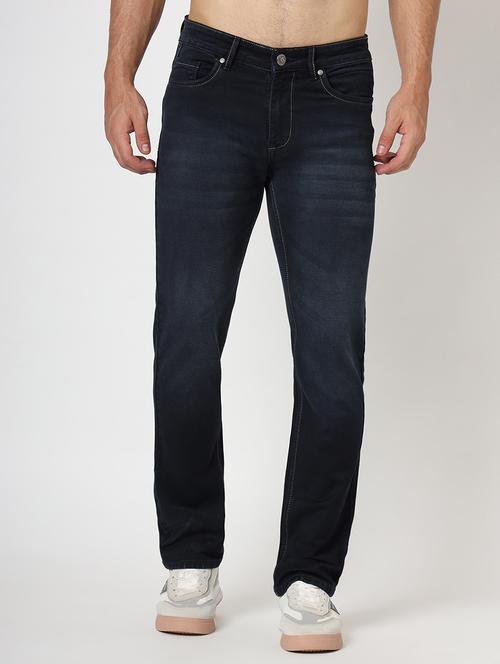 men plain mid rise denim jeans - 21636279 - Standard Image - 0