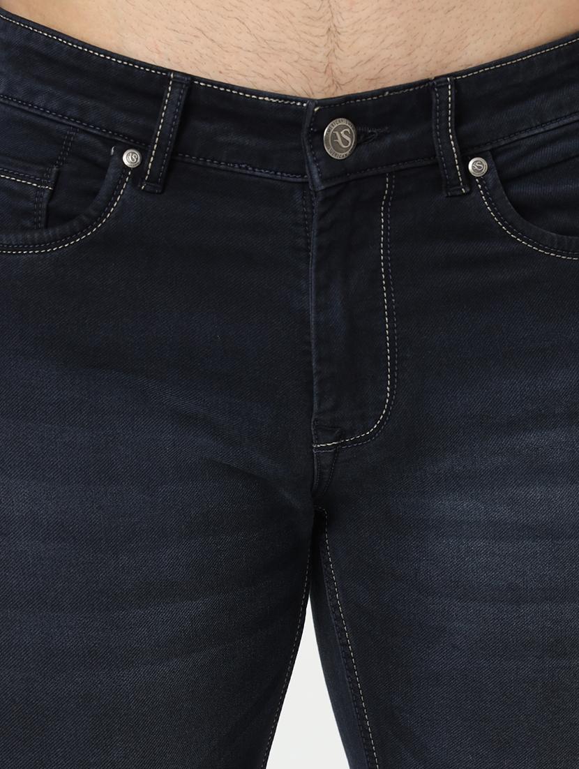 men plain mid rise denim jeans - 21636279 - Standard Image - 5