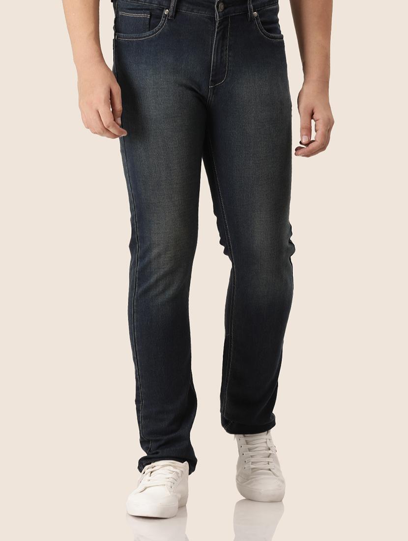men plain mid rise denim jeans - 21636286 - Zoom Image - 0