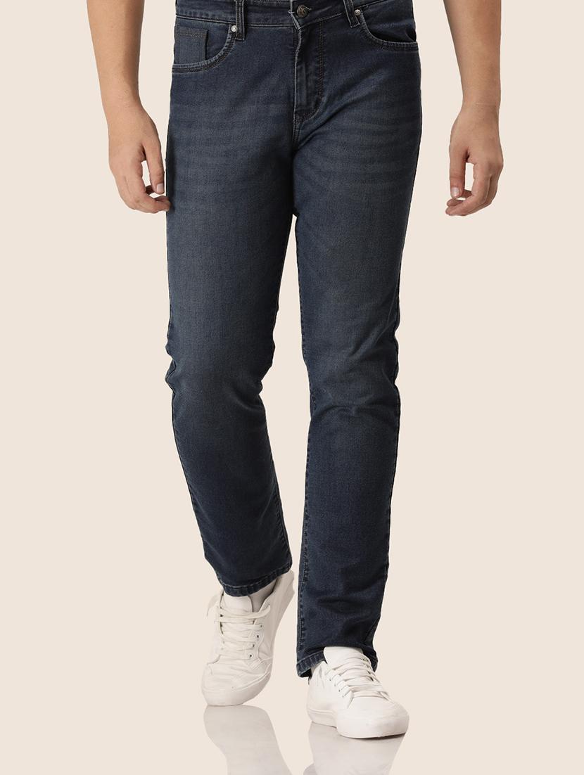 men plain mid rise denim jeans - 21636293 -  Zoom Image - 0