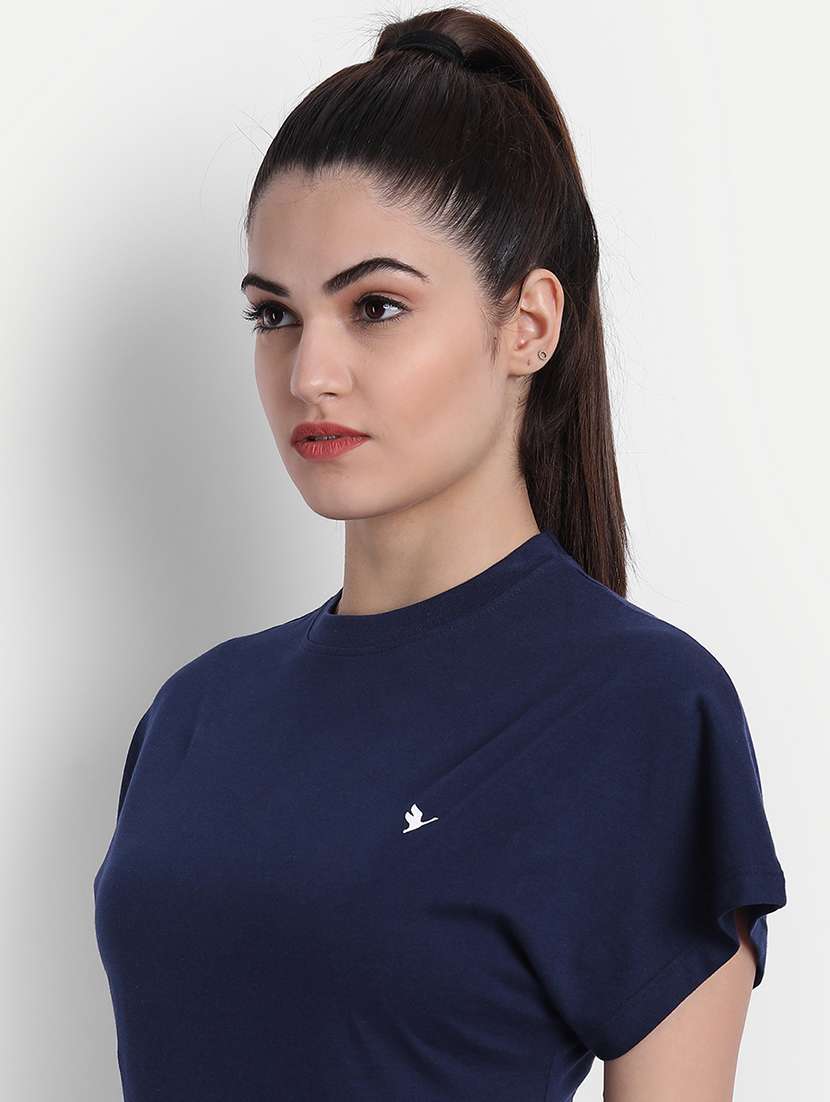 women round neck solid bodycon dress - 21636299 - Standard Image - 5