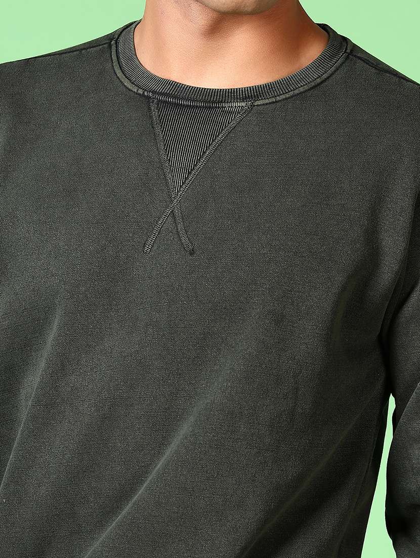 men solid long sleeve regular fit sweatshirt - 21636436 - Standard Image - 3