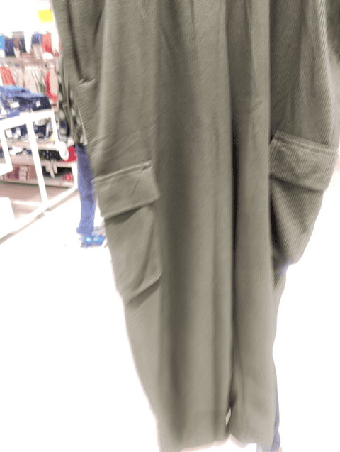 olive fancy fabric track pant - 21636437 - Standard Image - 0