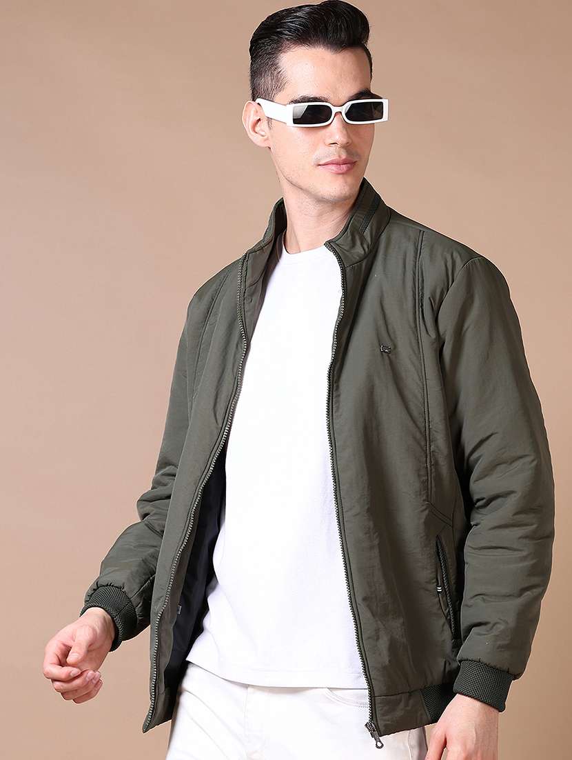 men solid long sleeve bomber jacket - 21636440 -  Standard Image - 3