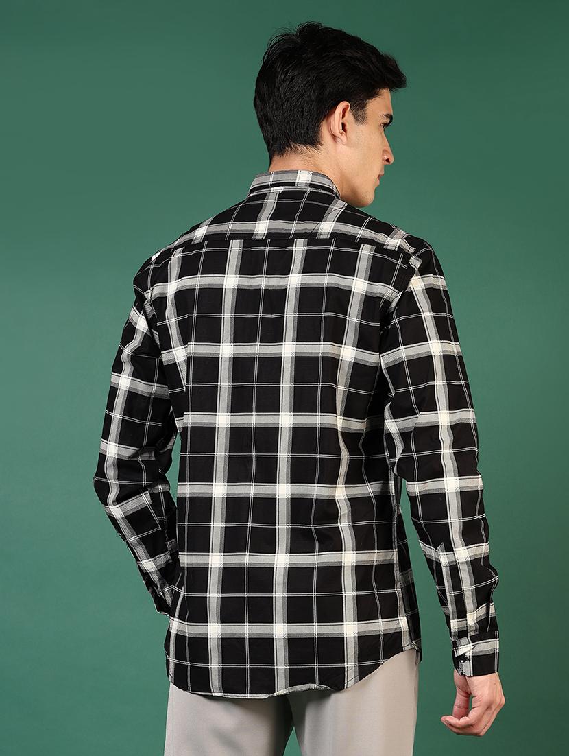 men checkered long sleeves casual shirt - 21636477 - Standard Image - 3
