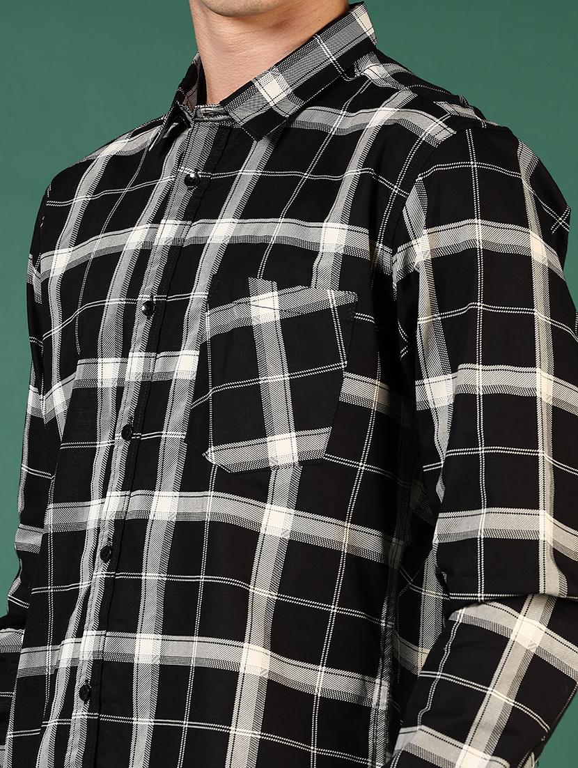 men checkered long sleeves casual shirt - 21636477 - Standard Image - 5