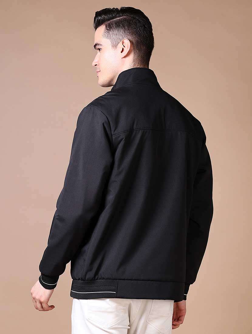 black cotton casual jacket - 21636487 -  Standard Image - 3