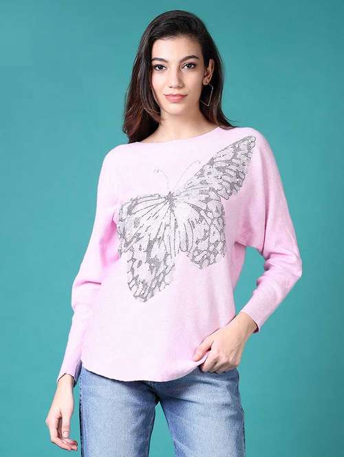 women embellished long sleeves pullover - 21636488 -  Standard Image - 0