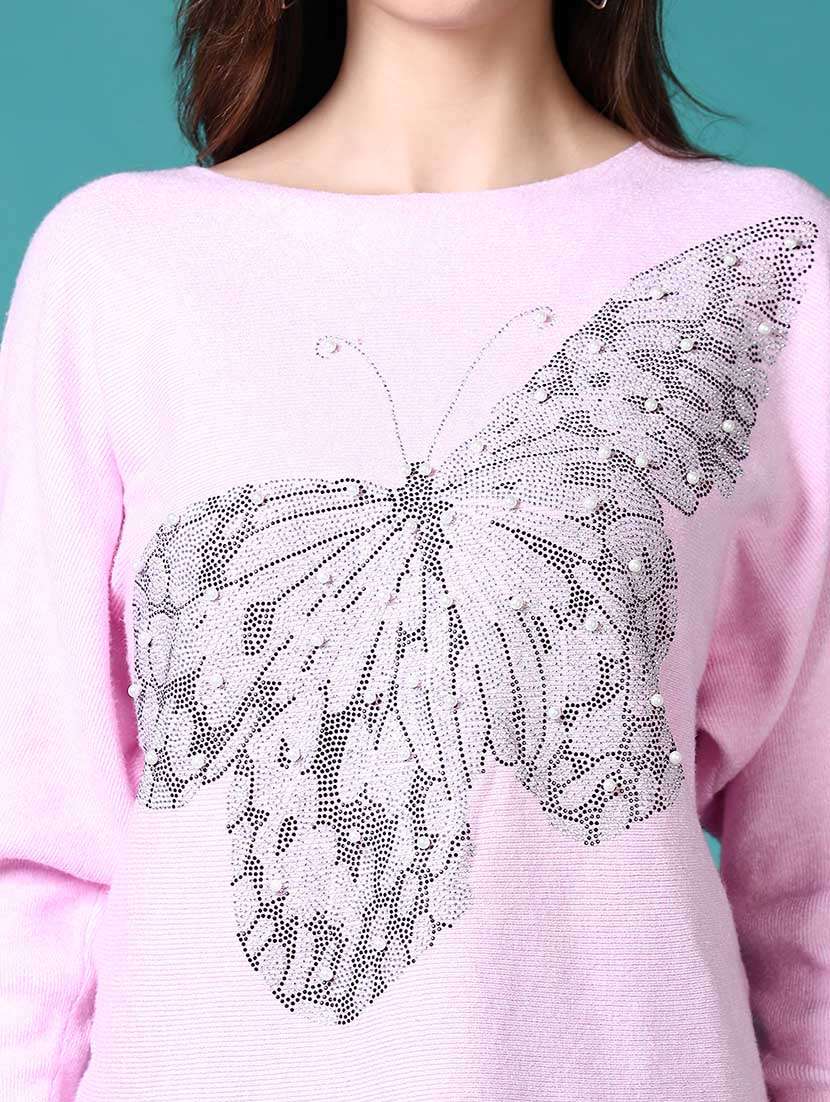 women embellished long sleeves pullover - 21636488 -  Standard Image - 5