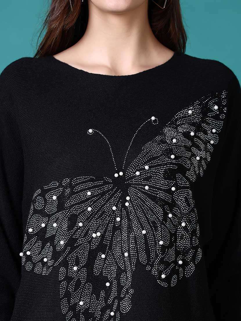 women embellished long sleeves pullover - 21636490 -  Standard Image - 5