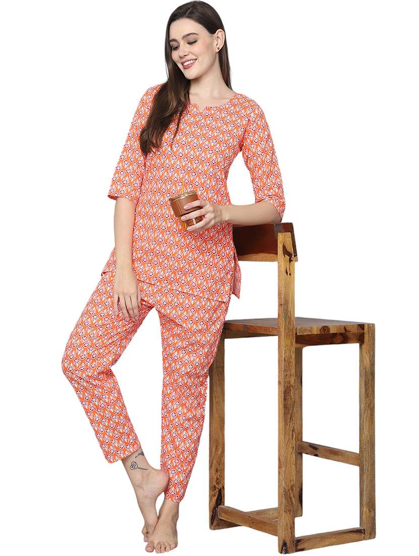 women printed cotton co-ord set - 21636604 -  Standard Image - 3