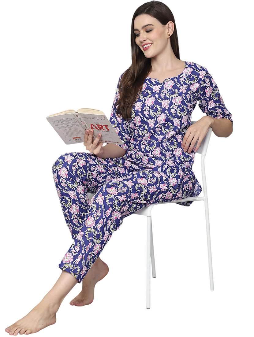 women printed cotton co-ord set - 21636605 -  Standard Image - 3
