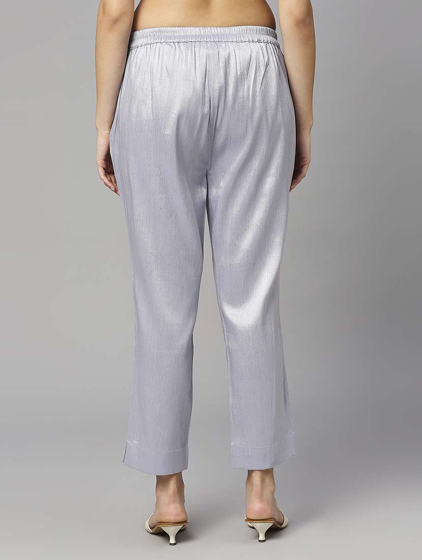 women mid rise solid tapered pant - 21636921 -  Standard Image - 3