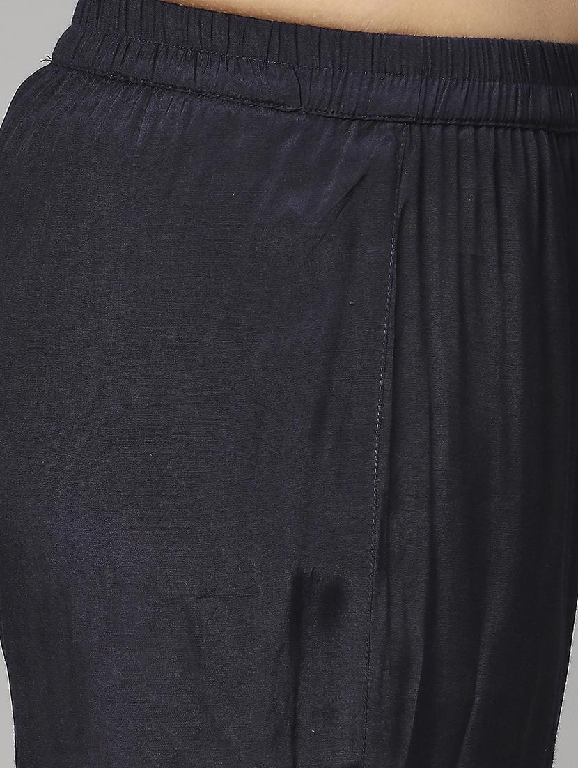 women mid rise solid tapered pant - 21636925 - Standard Image - 5