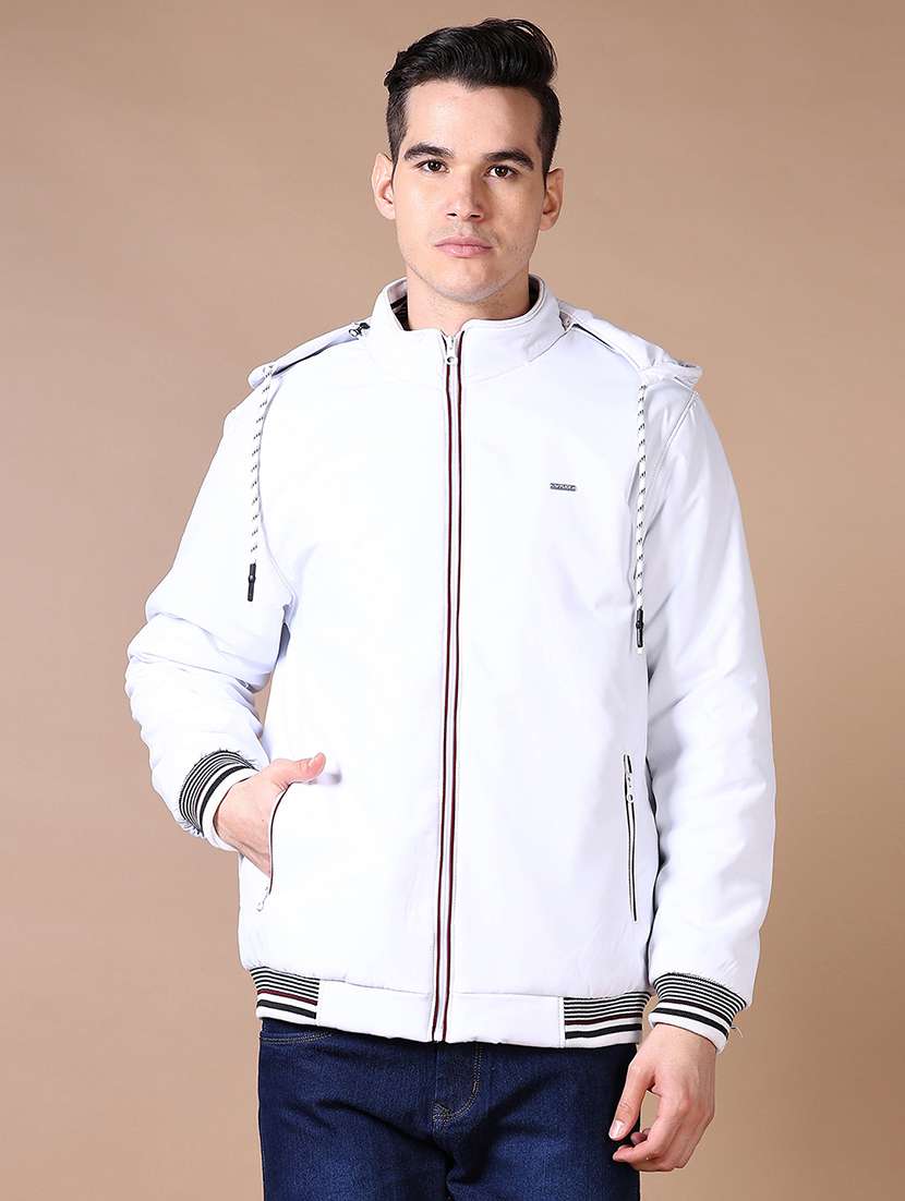 men solid long sleeve casual jacket