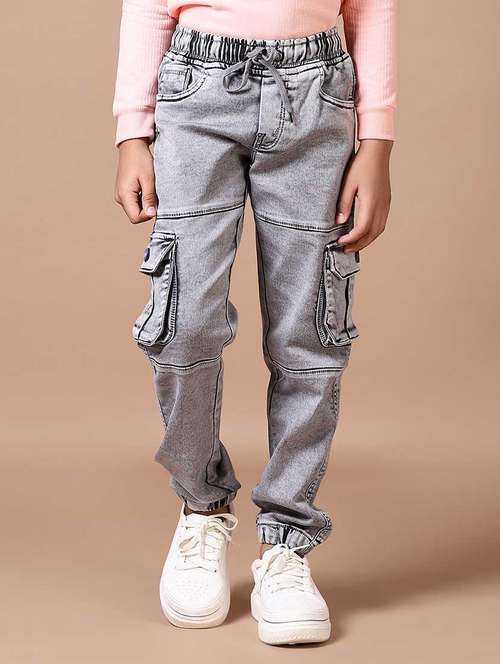 boys solid mid rise cargo  - 21636972 -  Standard Image - 0