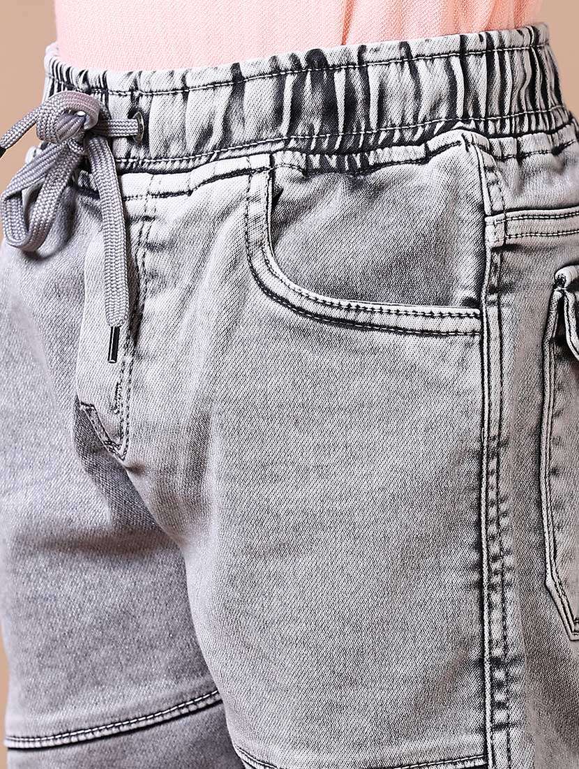 boys solid mid rise cargo  - 21636972 -  Standard Image - 5