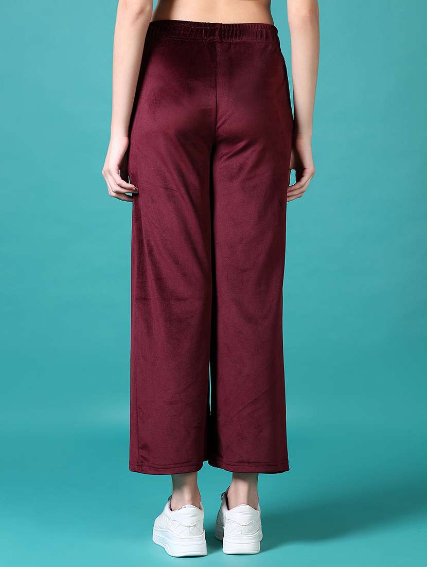 women solid mid rise palazzo  - 21636978 -  Standard Image - 3