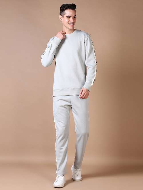 men solid full length track suit - 21636994 -  Standard Image - 0