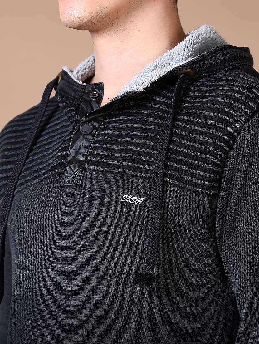 men solid hooded sweatshirt - 21637000 -  Standard Image - 5