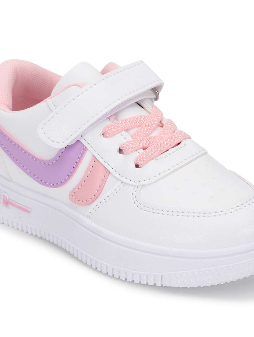 kids white solid sneaker - 21638294 -  Standard Image - 5
