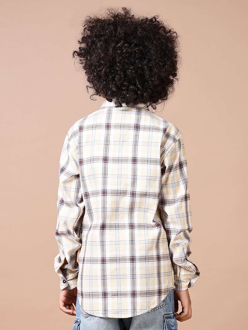 boys checkered long sleeve casual shirt - 21638421 -  Standard Image - 3