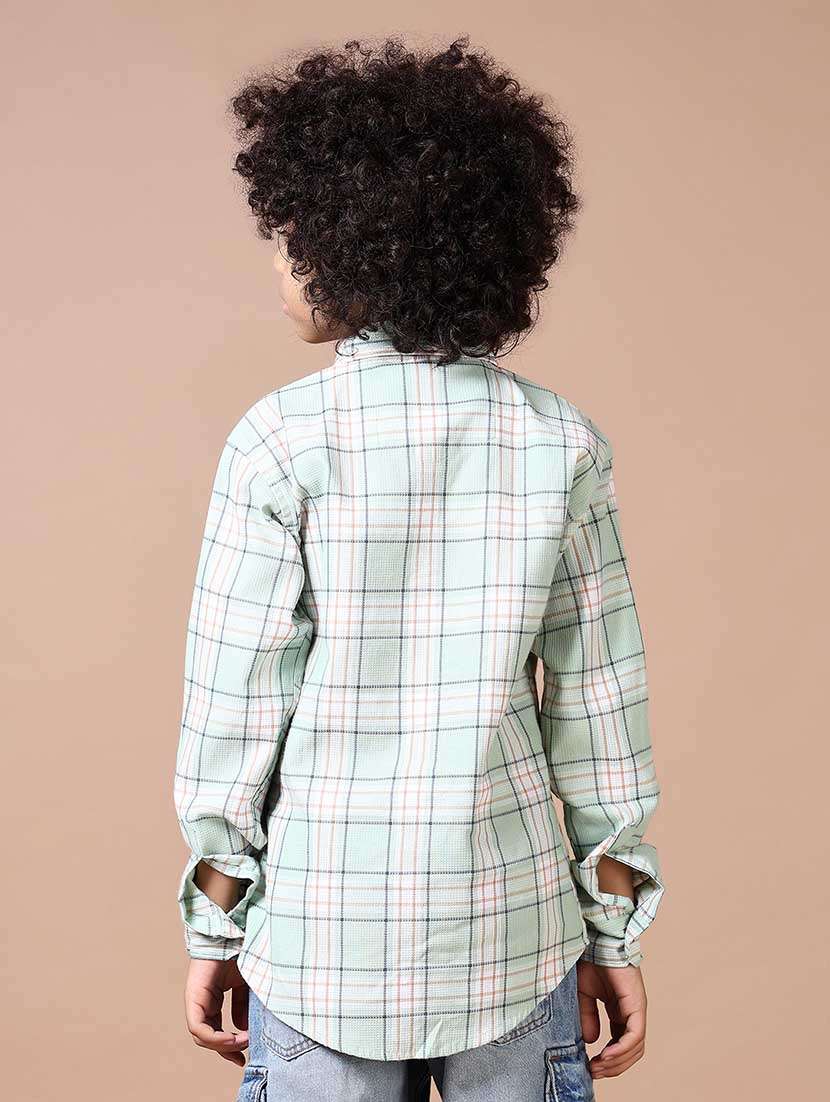 boys long sleeves checkered shirt - 21638424 -  Standard Image - 3