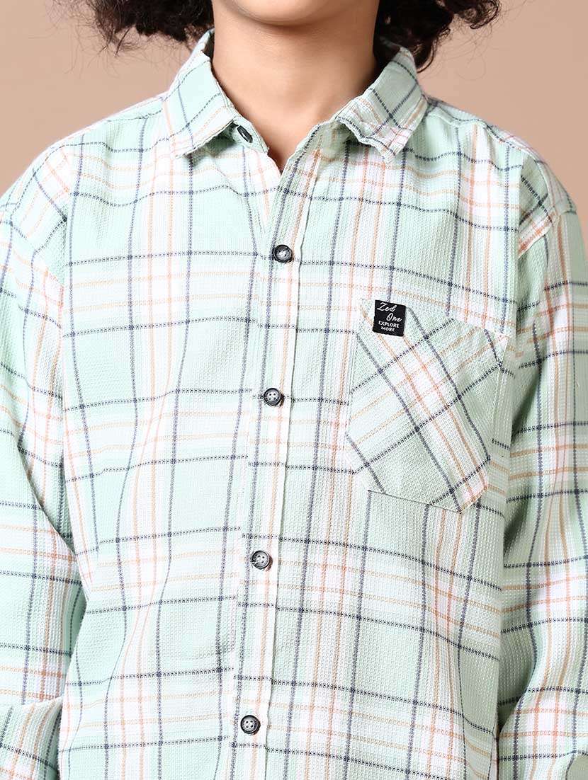 boys long sleeves checkered shirt - 21638424 -  Standard Image - 5