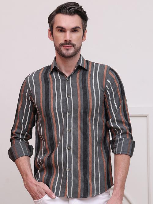 men regular fit striped casual shirt  - 21638577 -  Standard Image - 0